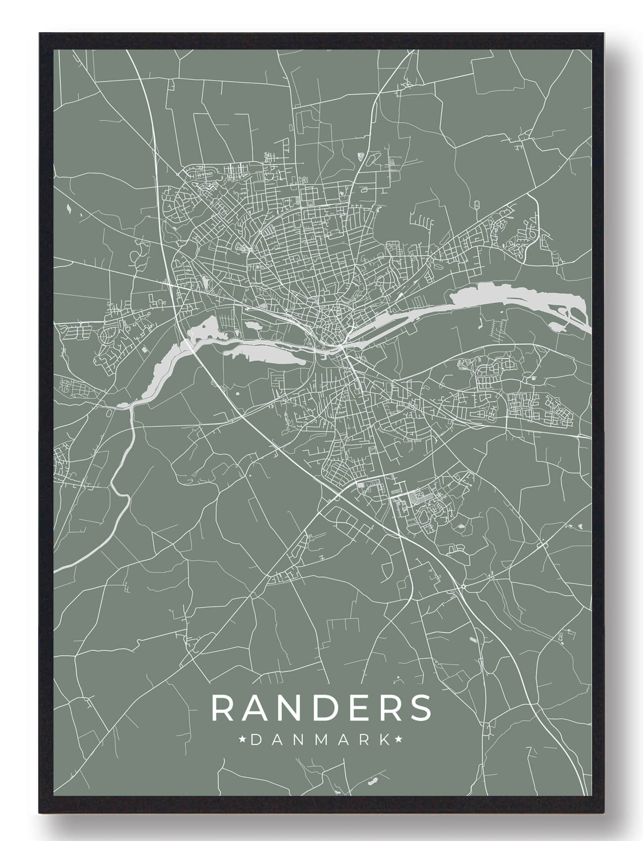 Randers Plakat - Grøn til Favoritpris hos Plakatdyr.dk