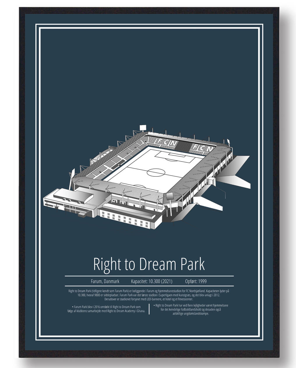 FC Nordsjælland Plakat - Right To Dream Park Design