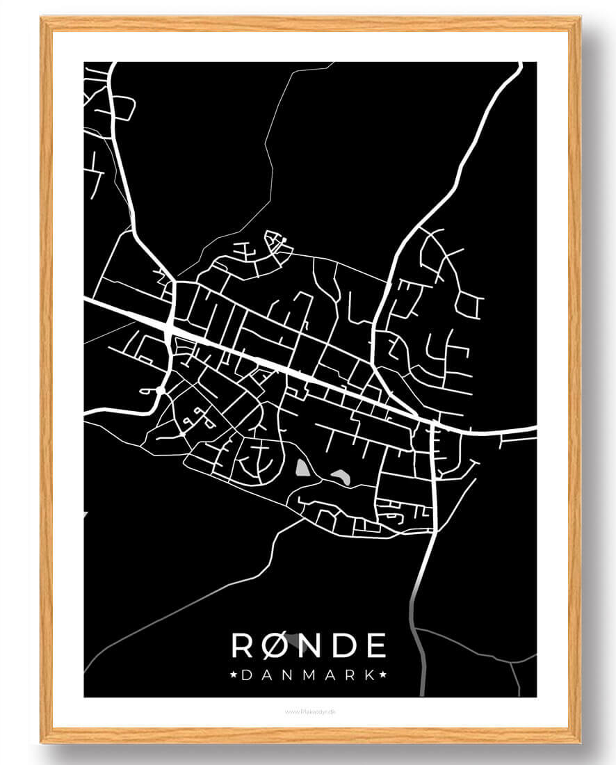 Rønde By Plakat – Elegant Design til Dit Hjem