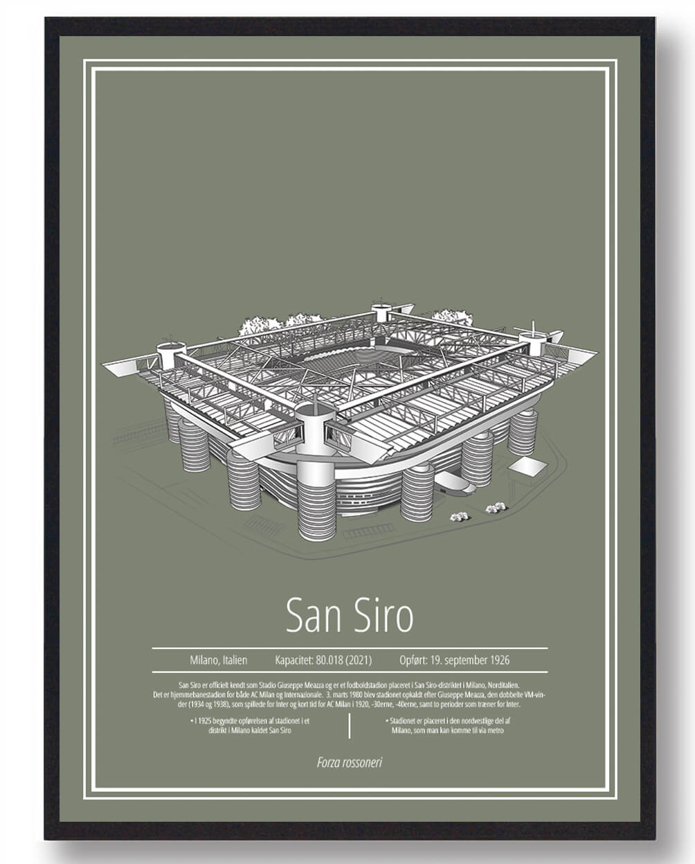 San Siro Stadion Plakat – Fan Merchandise til Inter Milan