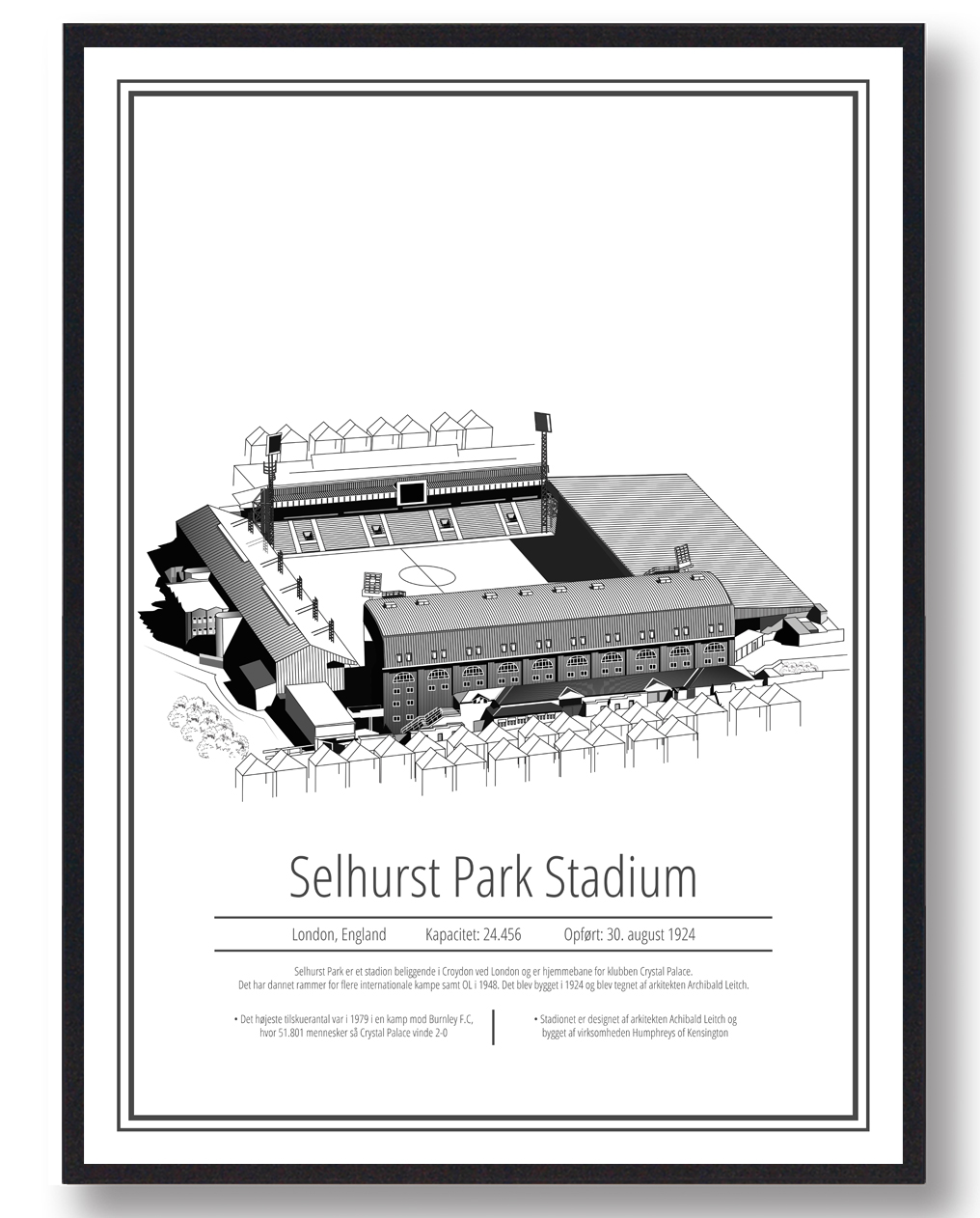 Selhurst Park Plakat - Fodboldkunst til Crystal Palace Fans