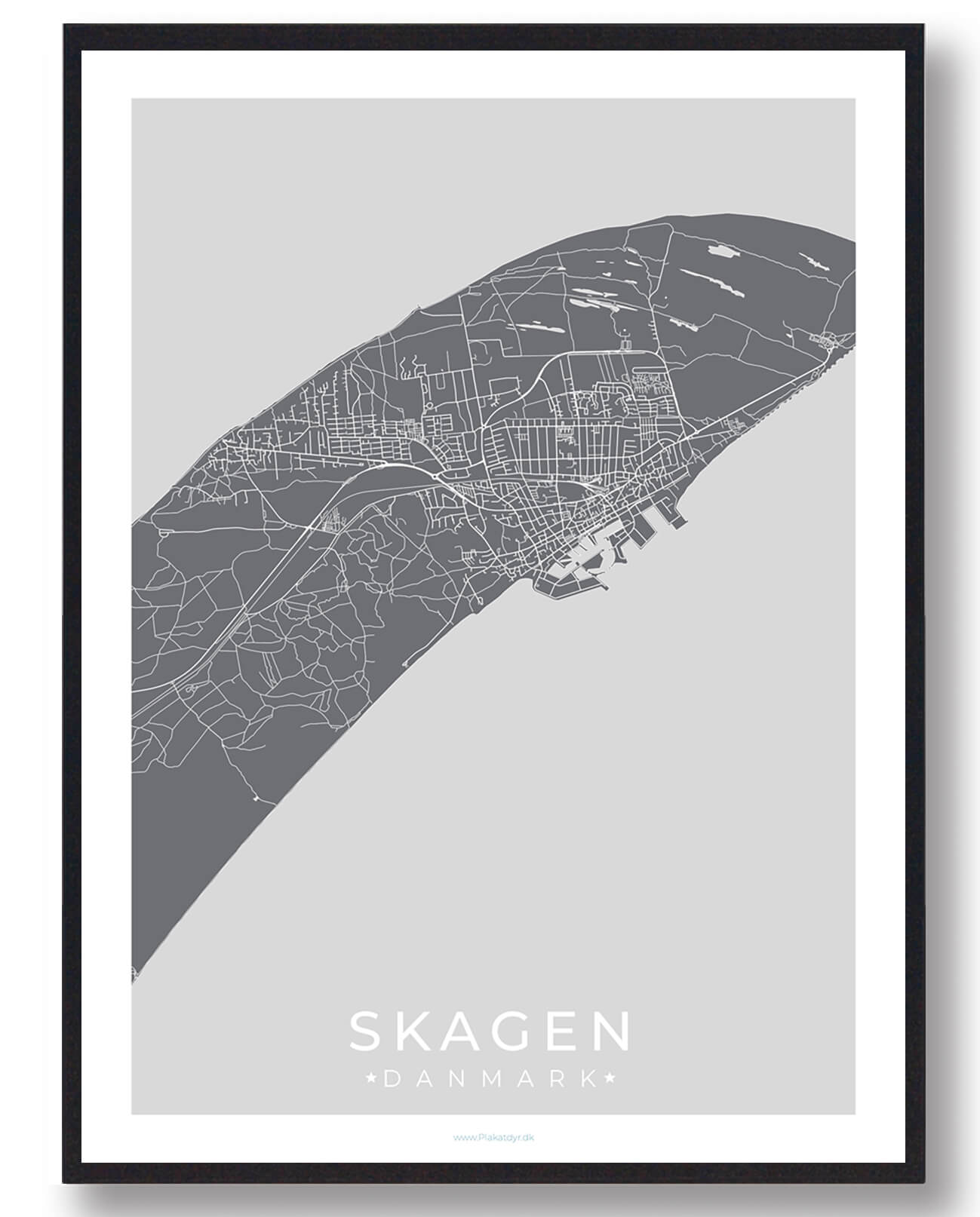 Skagen Plakat - Grå | Unik Kunst til Dit Hjem