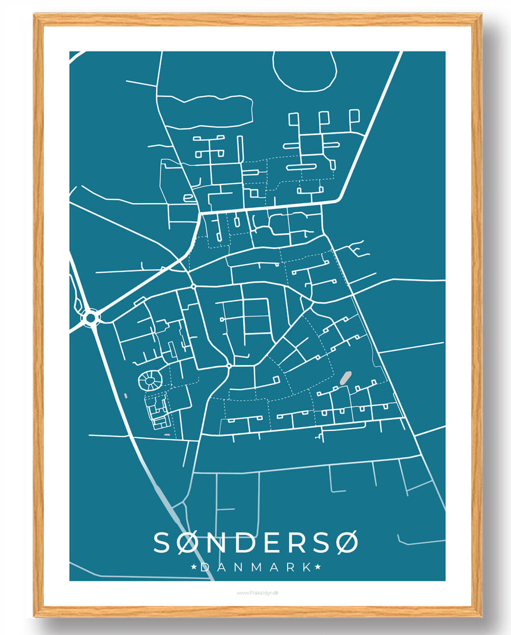 Søndersø By Plakat - Blå Tilbud!