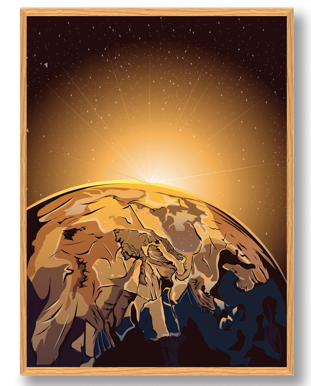 Solopgang Plakat - Astronomi Plakat til Rummet