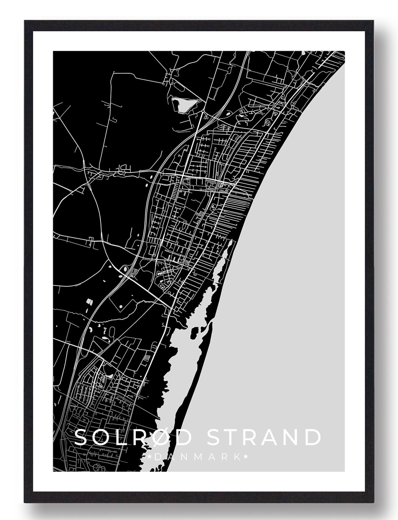 Solrød Strand Plakat - Elegant Design til Væggen