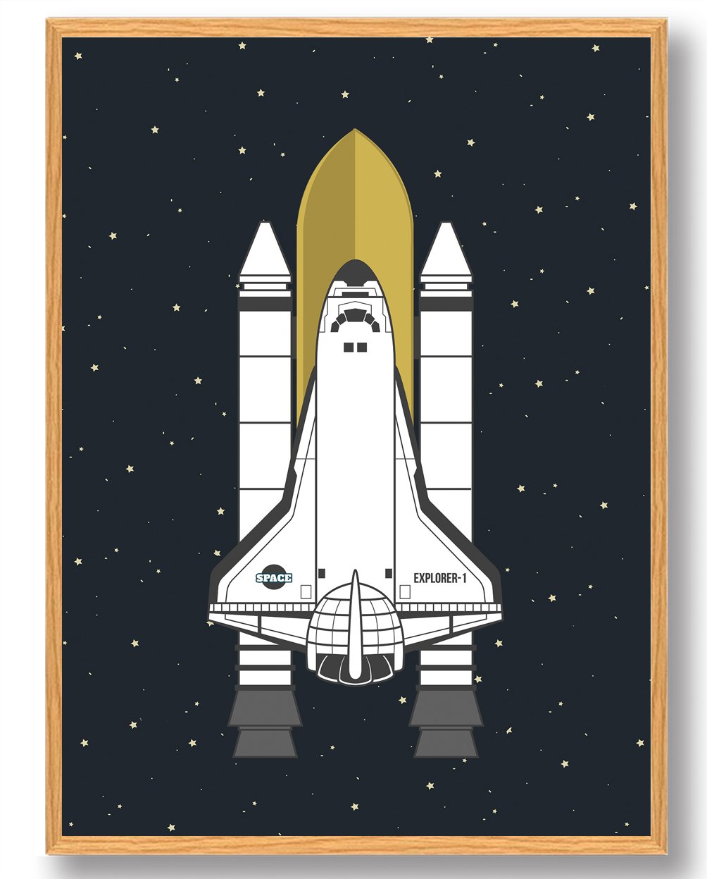 Rummets Fascinerende Spaceship Plakat - Udsalg!