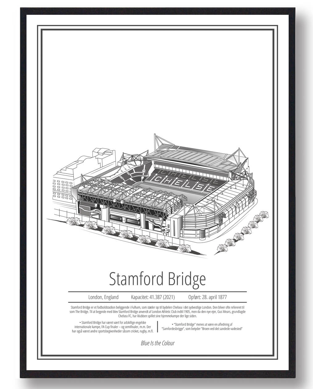 Stamford Bridge Plakat til Chelsea Fans - Fodboldhistorie