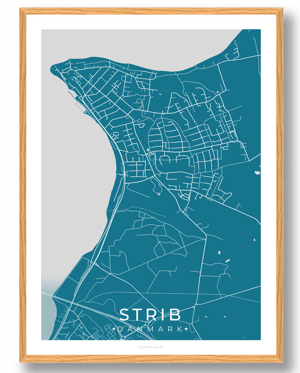 Strib By Plakat Blå
