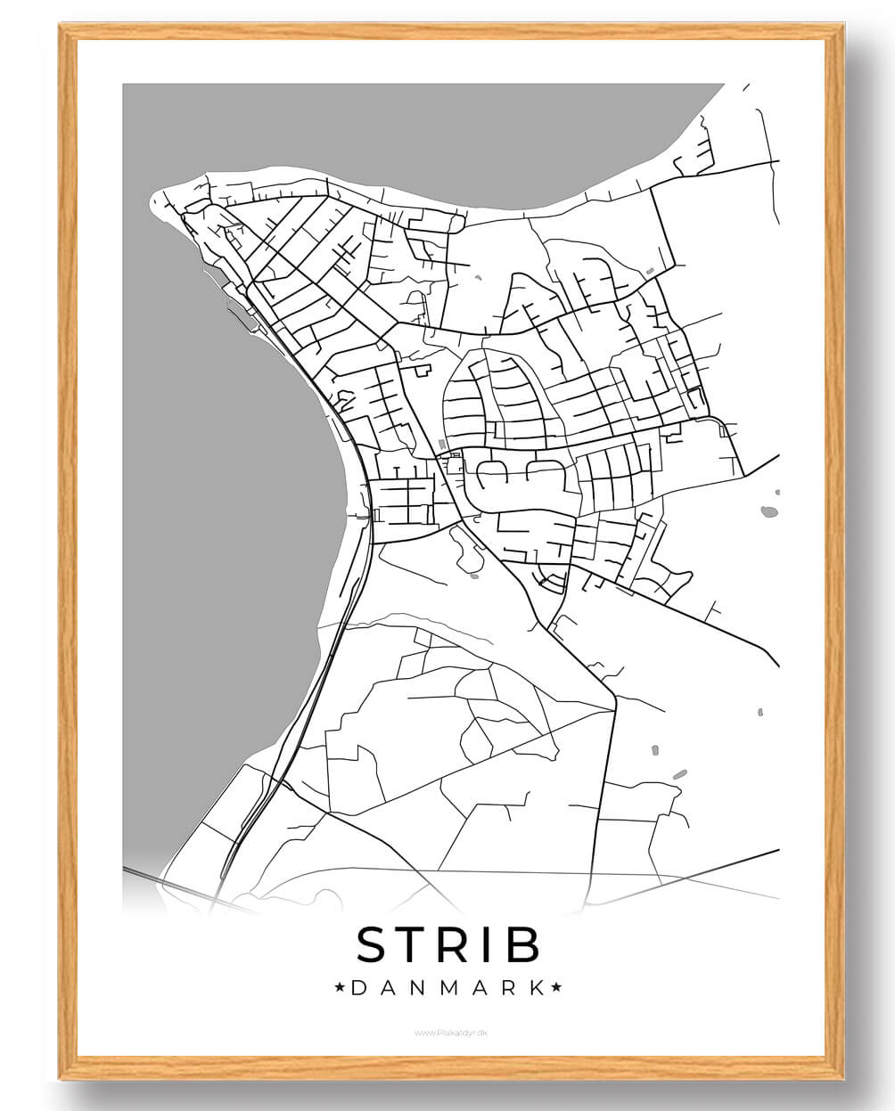 Strib By Plakat Hvid