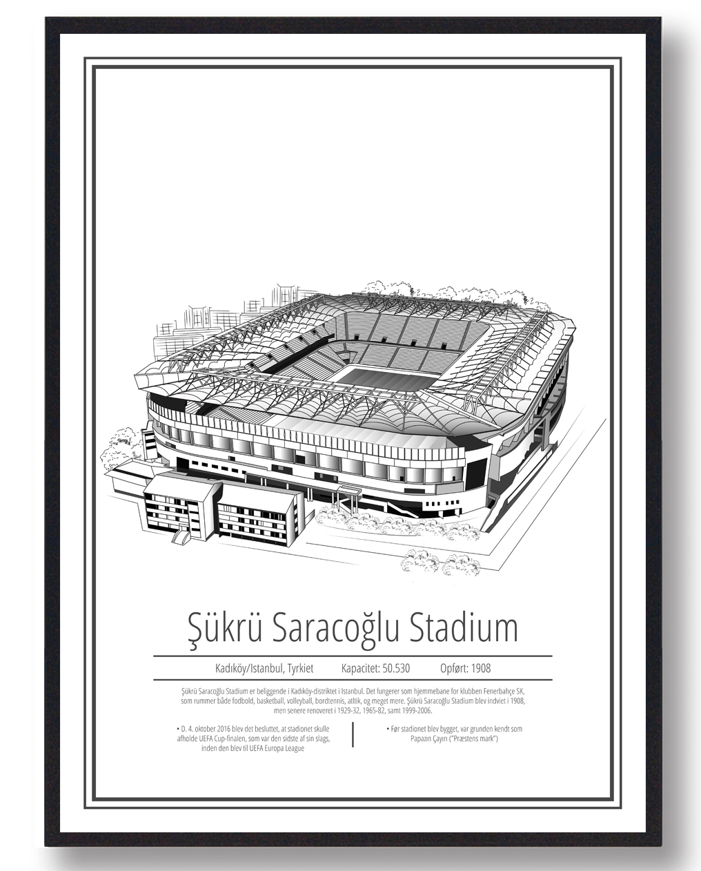 Fenerbahçe Stadion Plakat - Sukru Saracoglu Stadion