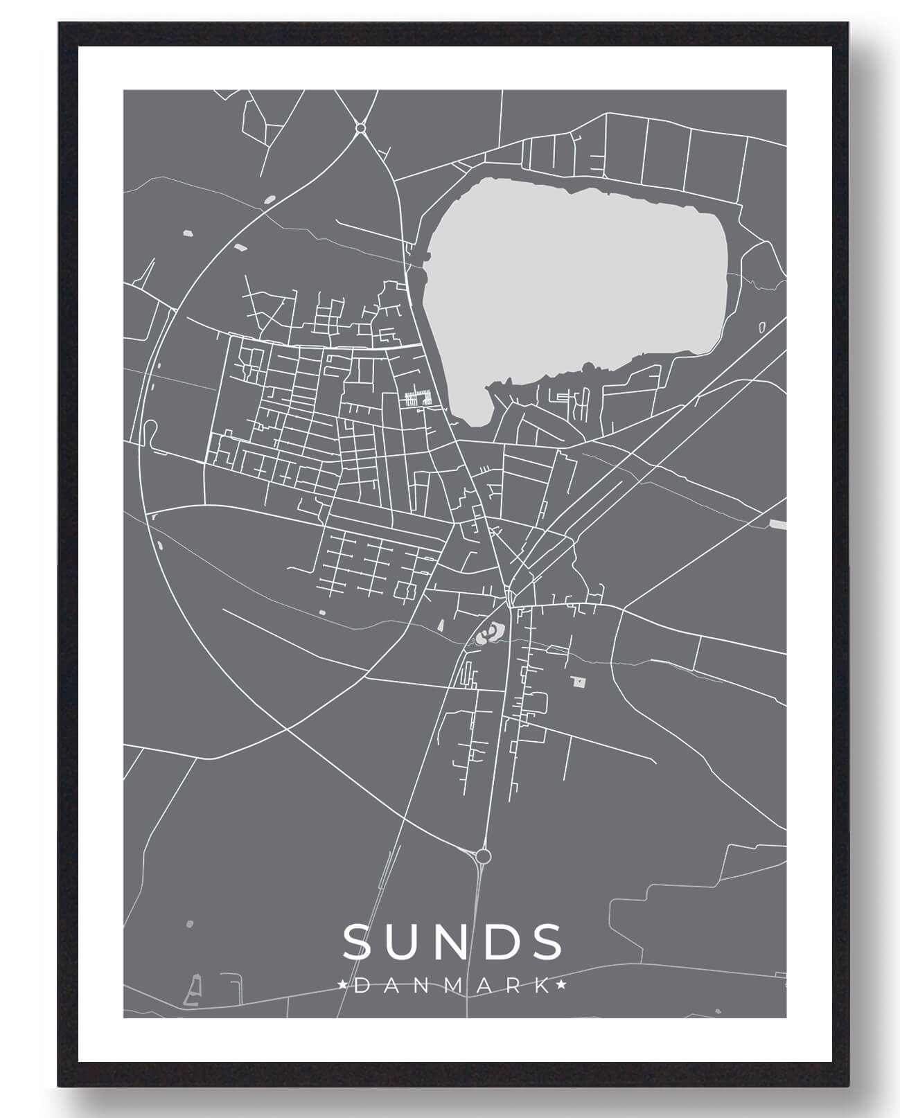 Sunds By Plakat Grå