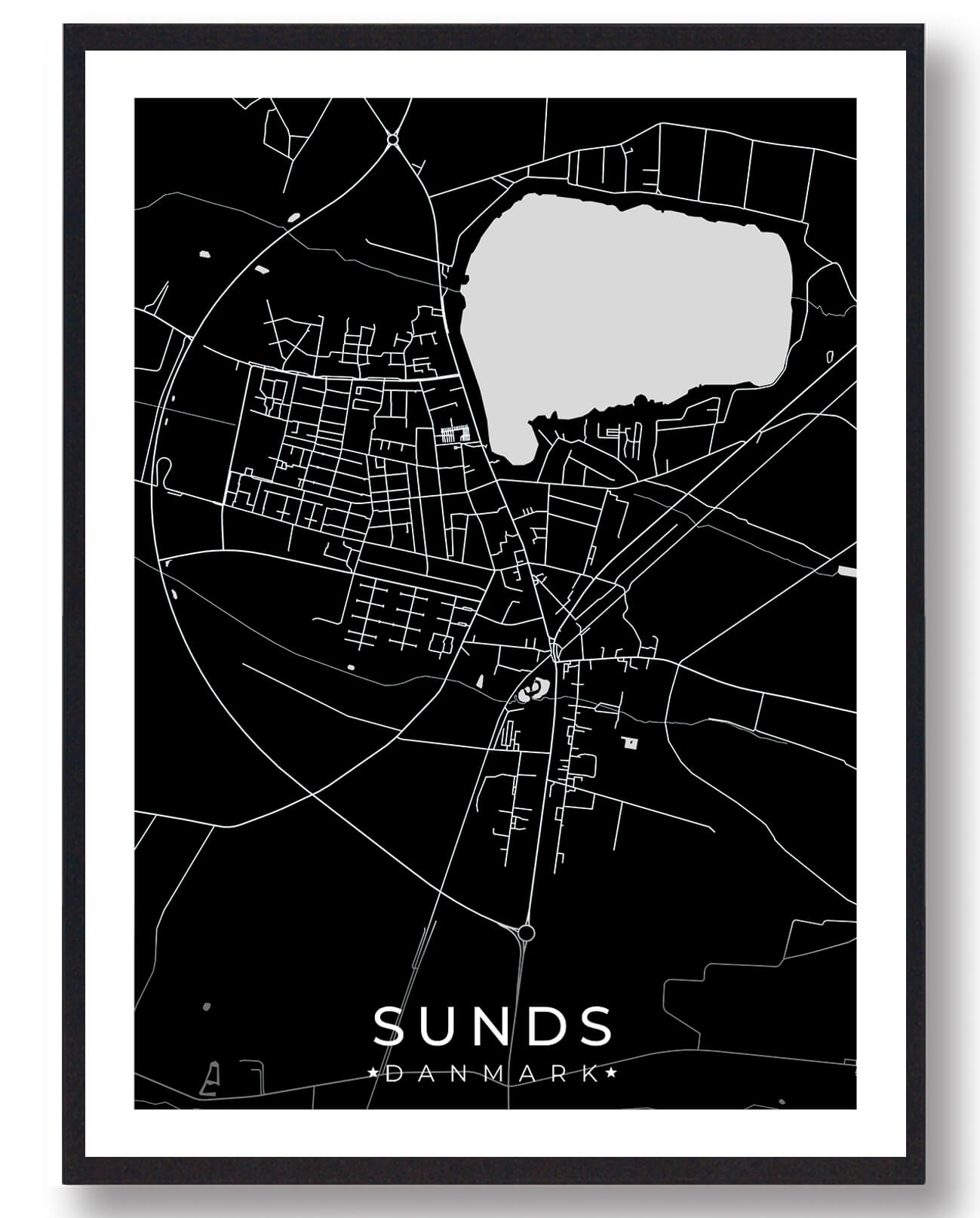 Sunds By Plakat Sort