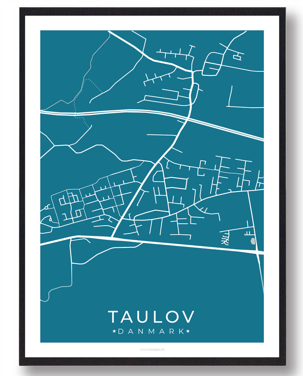 Taulov By Plakat - Blå til Værtindegave