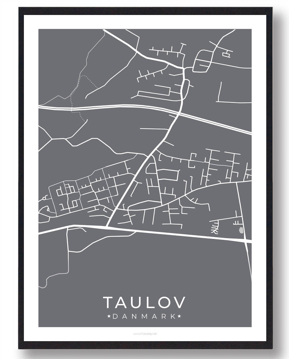 Taulov By Plakat - Grå til Værtindegave