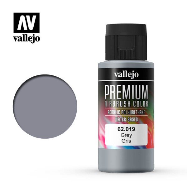 Vallejo Premium Airbrush Farve: Grå 60ml - Fantastisk tilbud!
