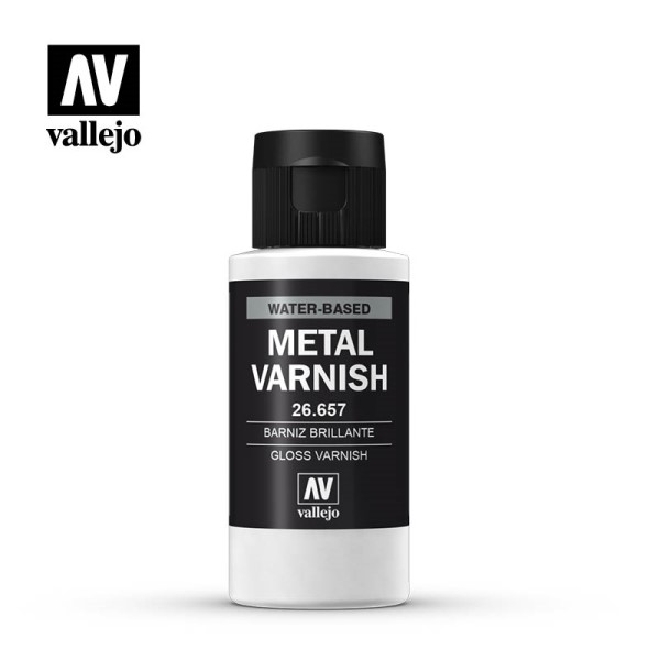 Vallejo Primer: Gloss Metal Varnish 60 Ml - Beskyttelse!