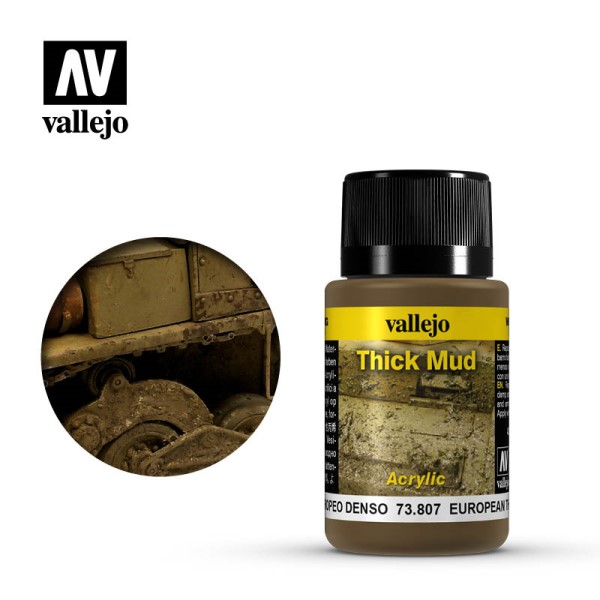 Vallejo Weathering Effects: Europæisk Mudder 40 Ml