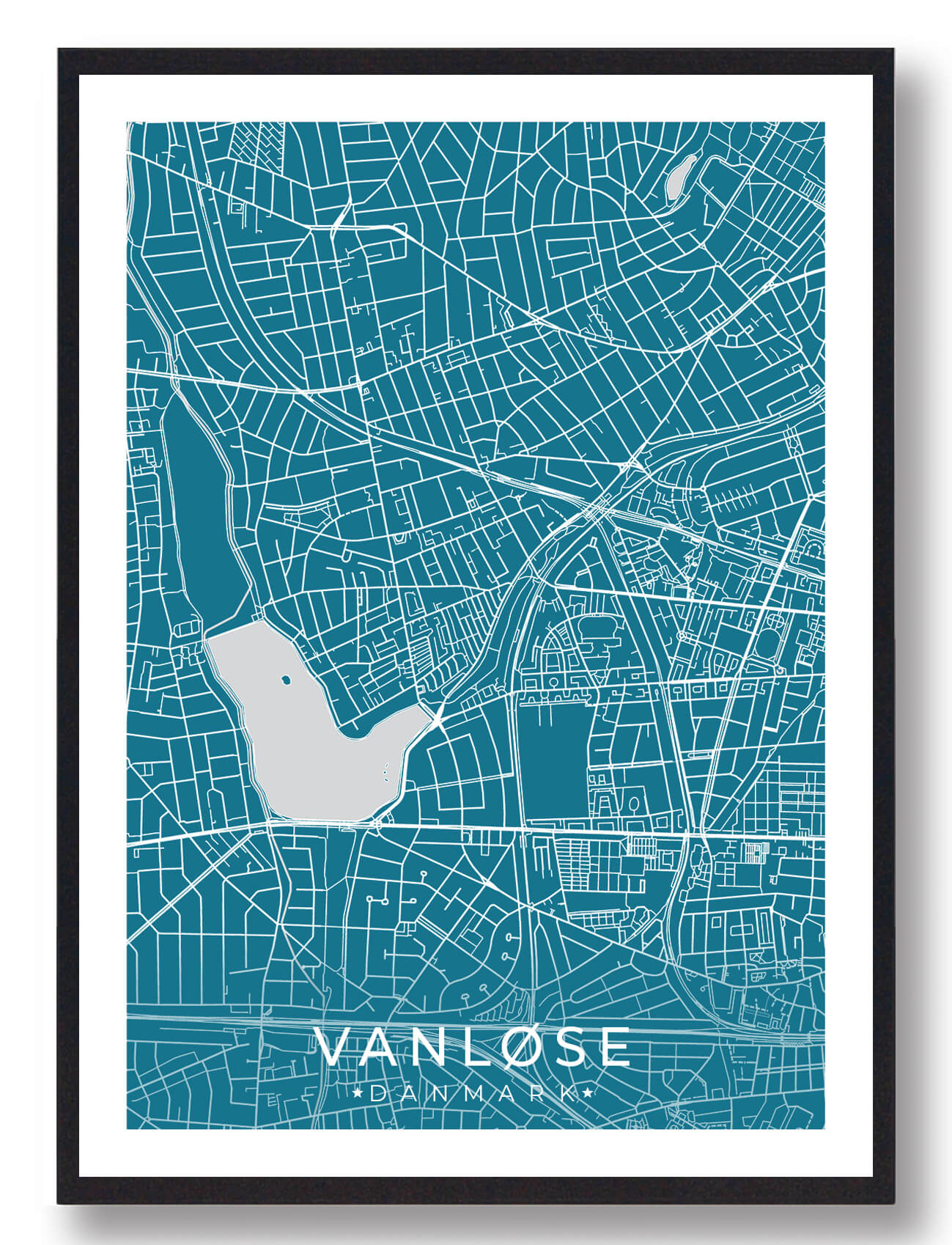 Vanløse Byplakat - Blå til dit hjem!