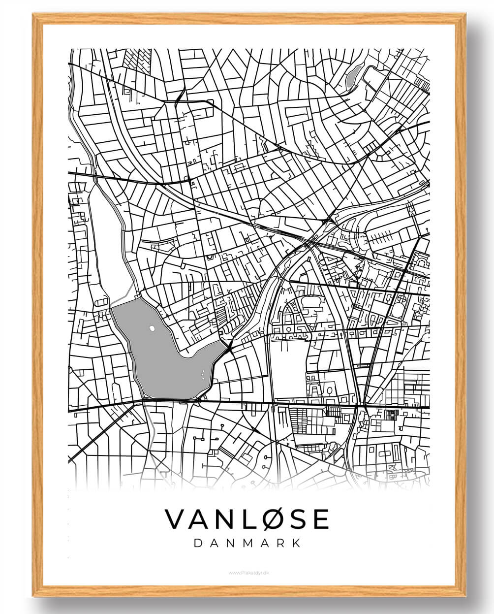 Vanløse By Plakat - Hvid Design til Dit Hjem