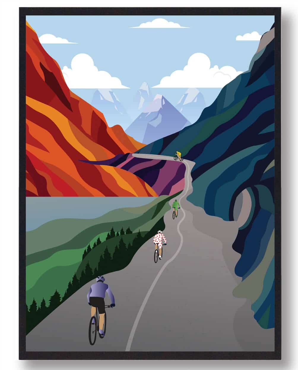 Vejen til Sejr Cykelplakat - Spænding og Adrenalin!