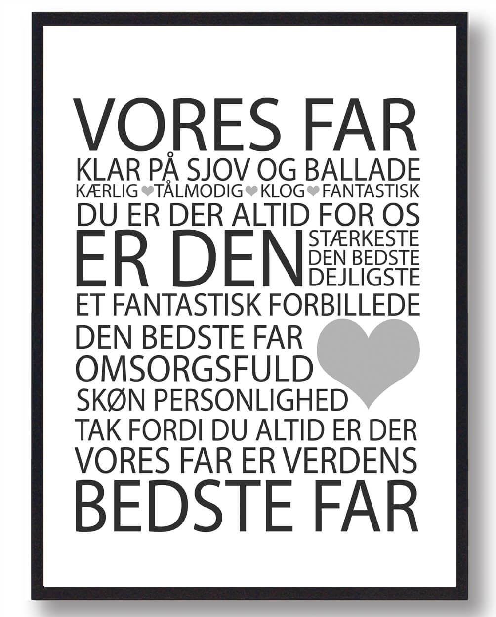 Vores Far Plakat - Perfekt gaveidé til far!