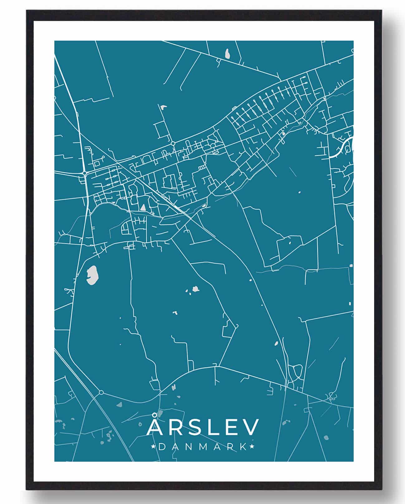 årslev By Plakat Blå