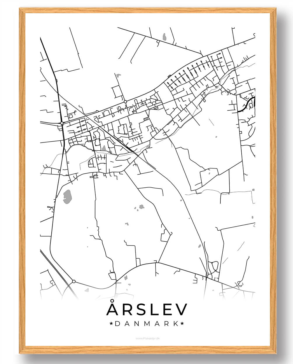 årslev By Plakat Hvid