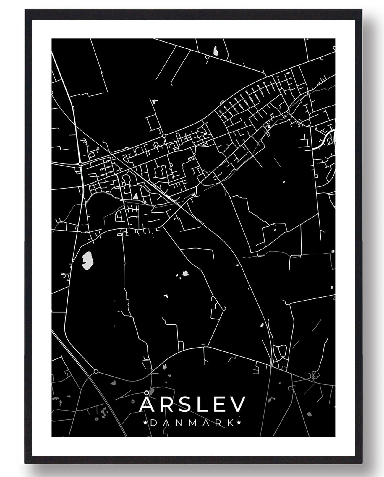 årslev By Plakat Sort