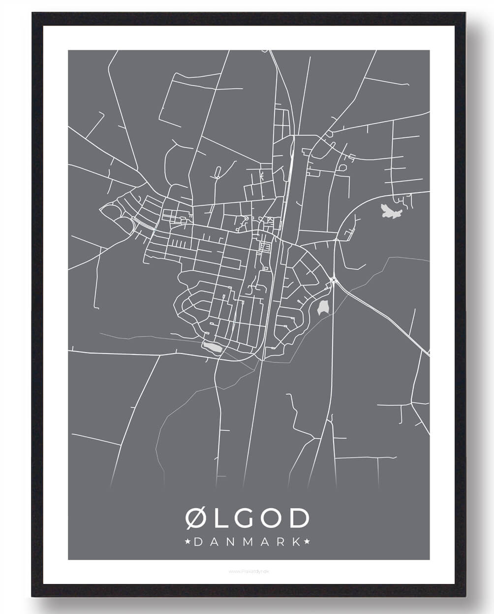 ølgod By Plakat Grå