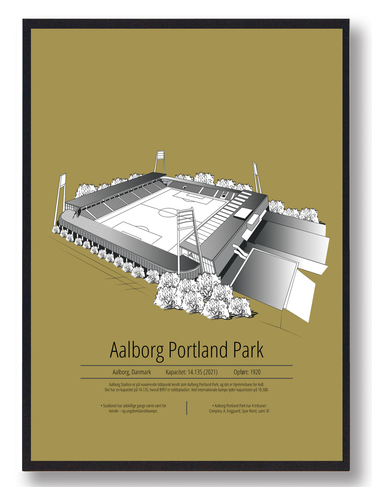 Aalborg Portland Park Plakat - Fodboldstadion Kunst