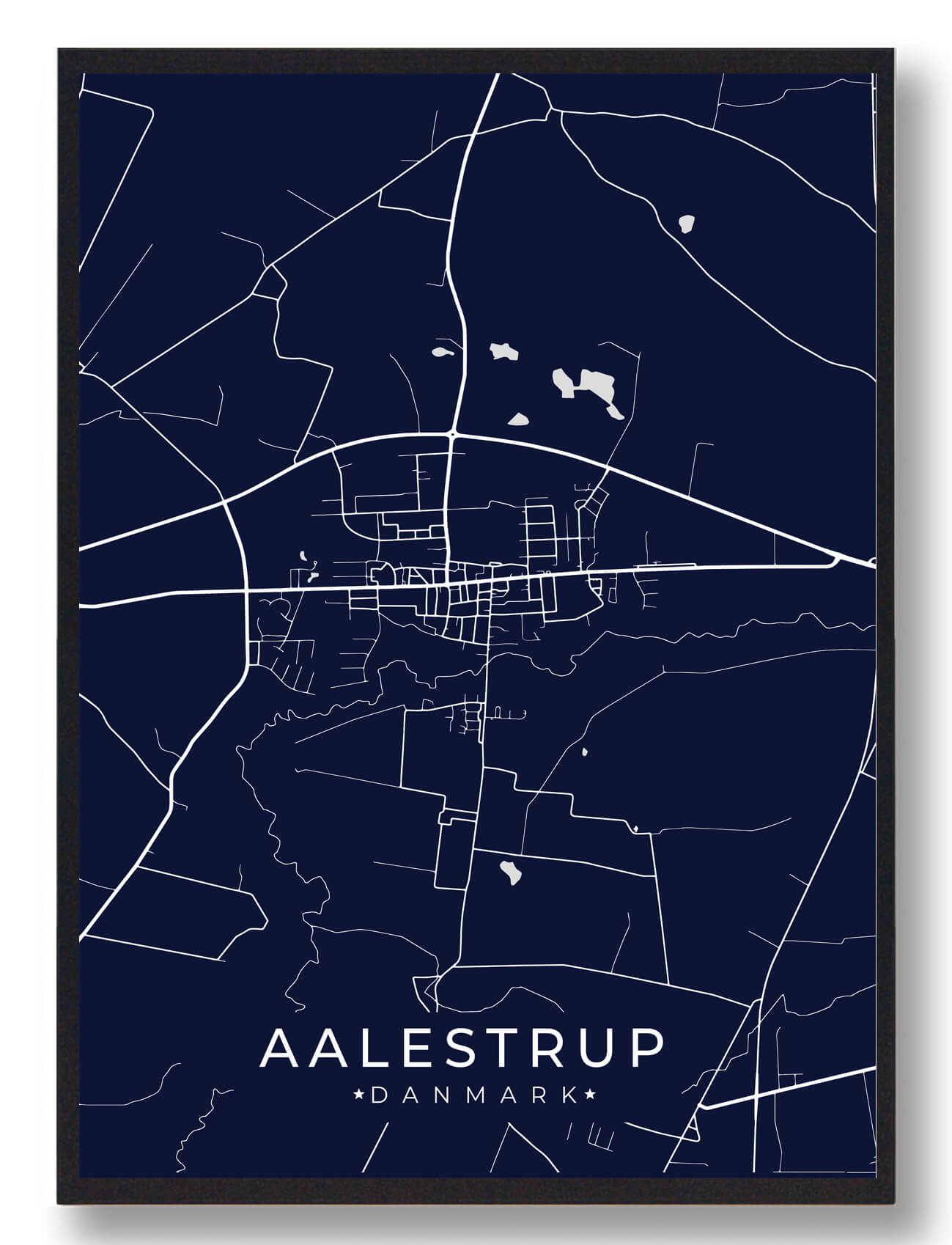 Aalestrup Byplakat i Mørkeblå – Fantastisk Tilbud!
