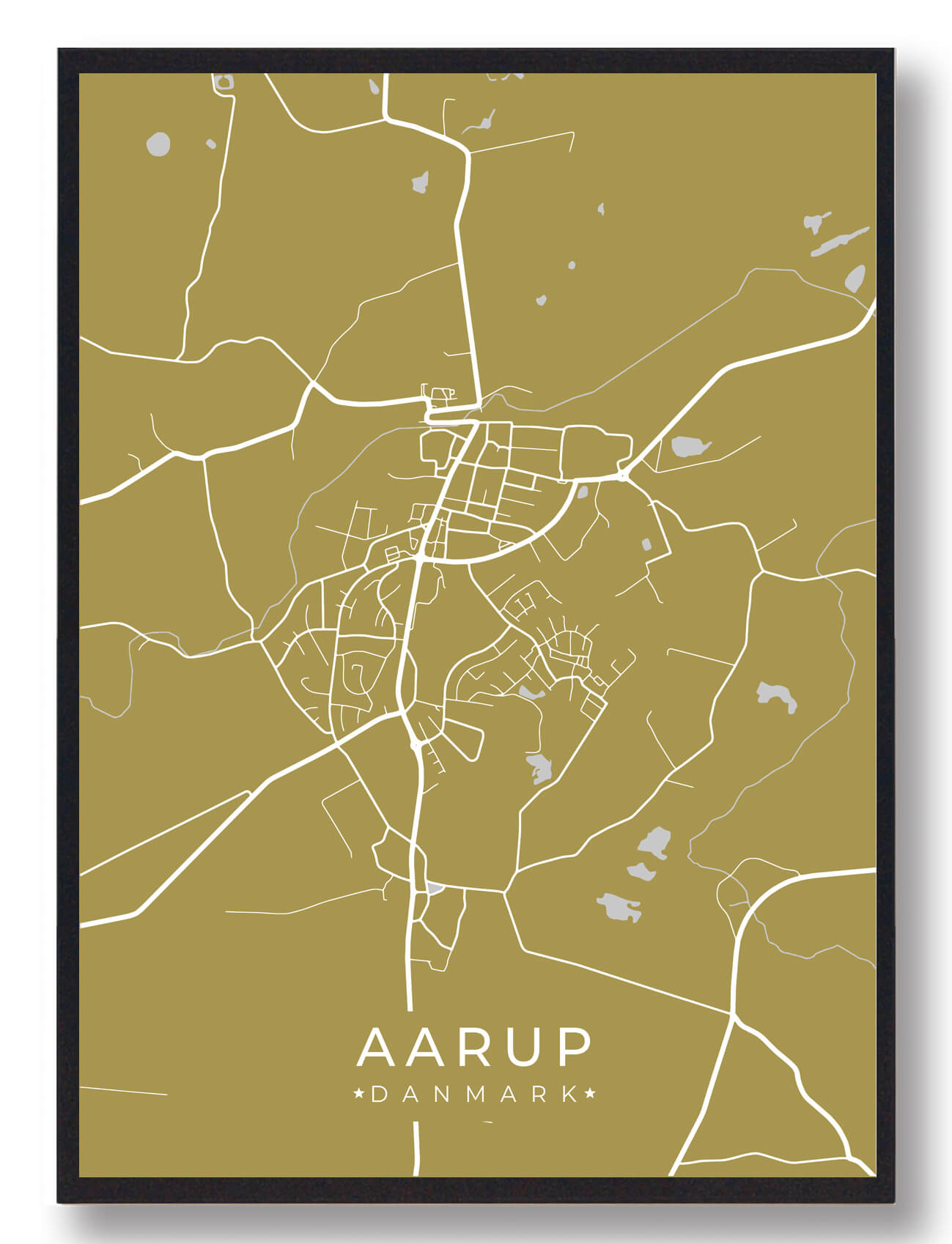 Aarup Plakat i Gul – Perfekt Gaveidé til Enhver Anledning