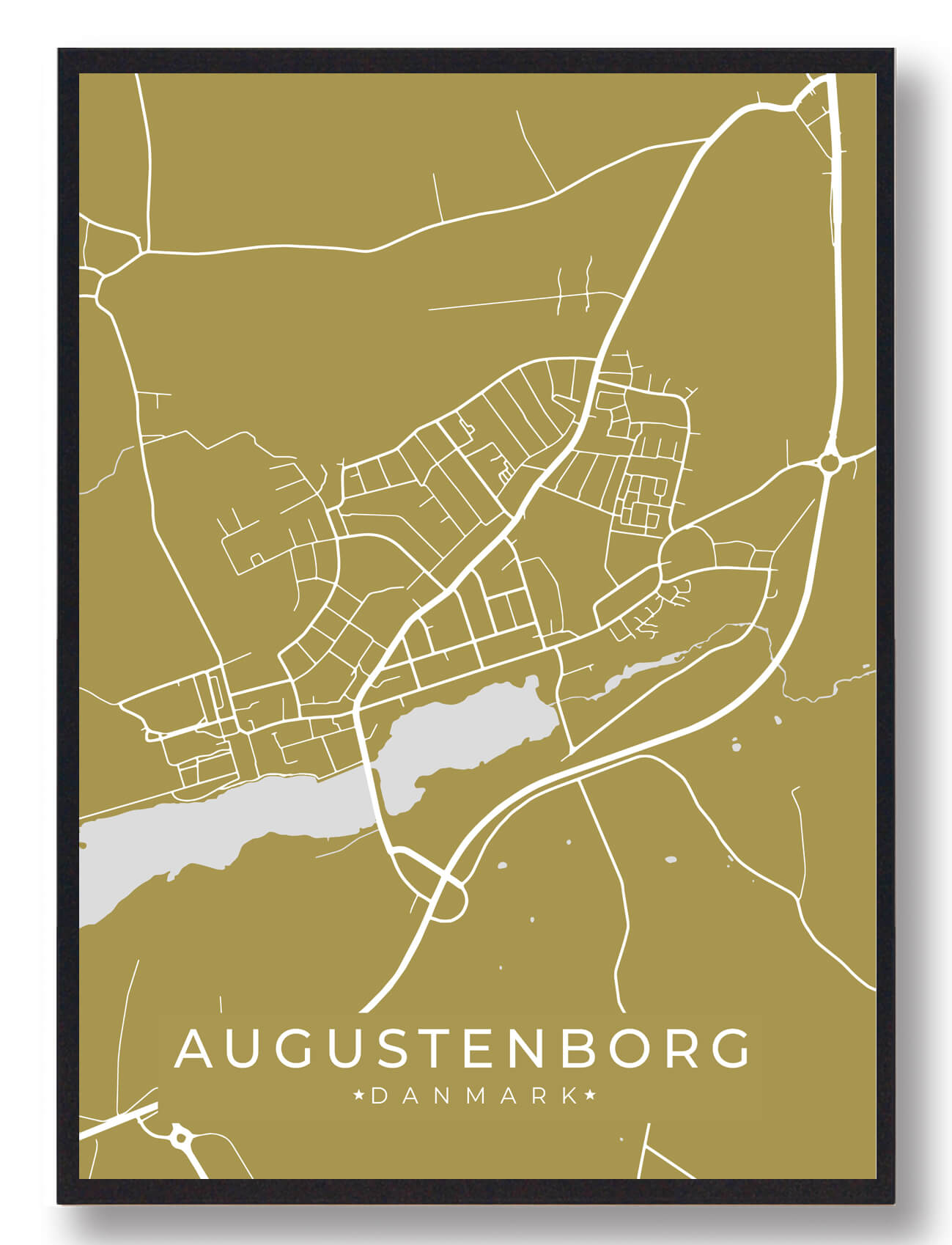 Augustenborg Byplakat i Gul – Få den nu!
