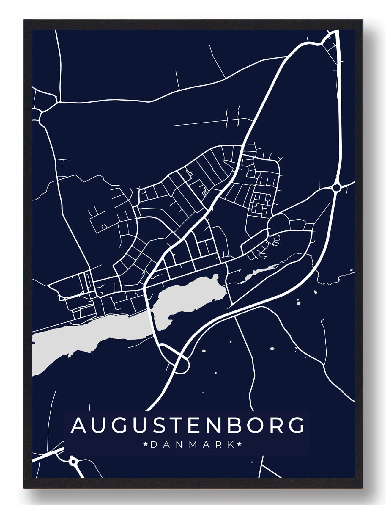 Augustenborg Byplakat - Mørkeblå Tilbud!