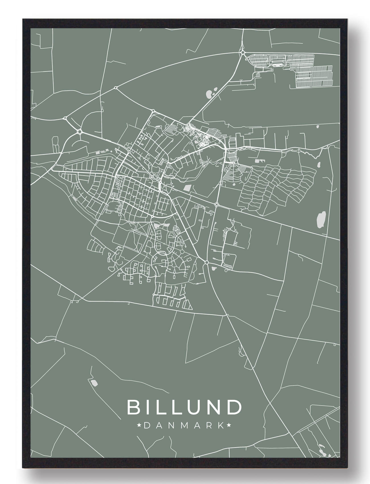 Billund Plakat - Grøn, perfekt til boligindretning
