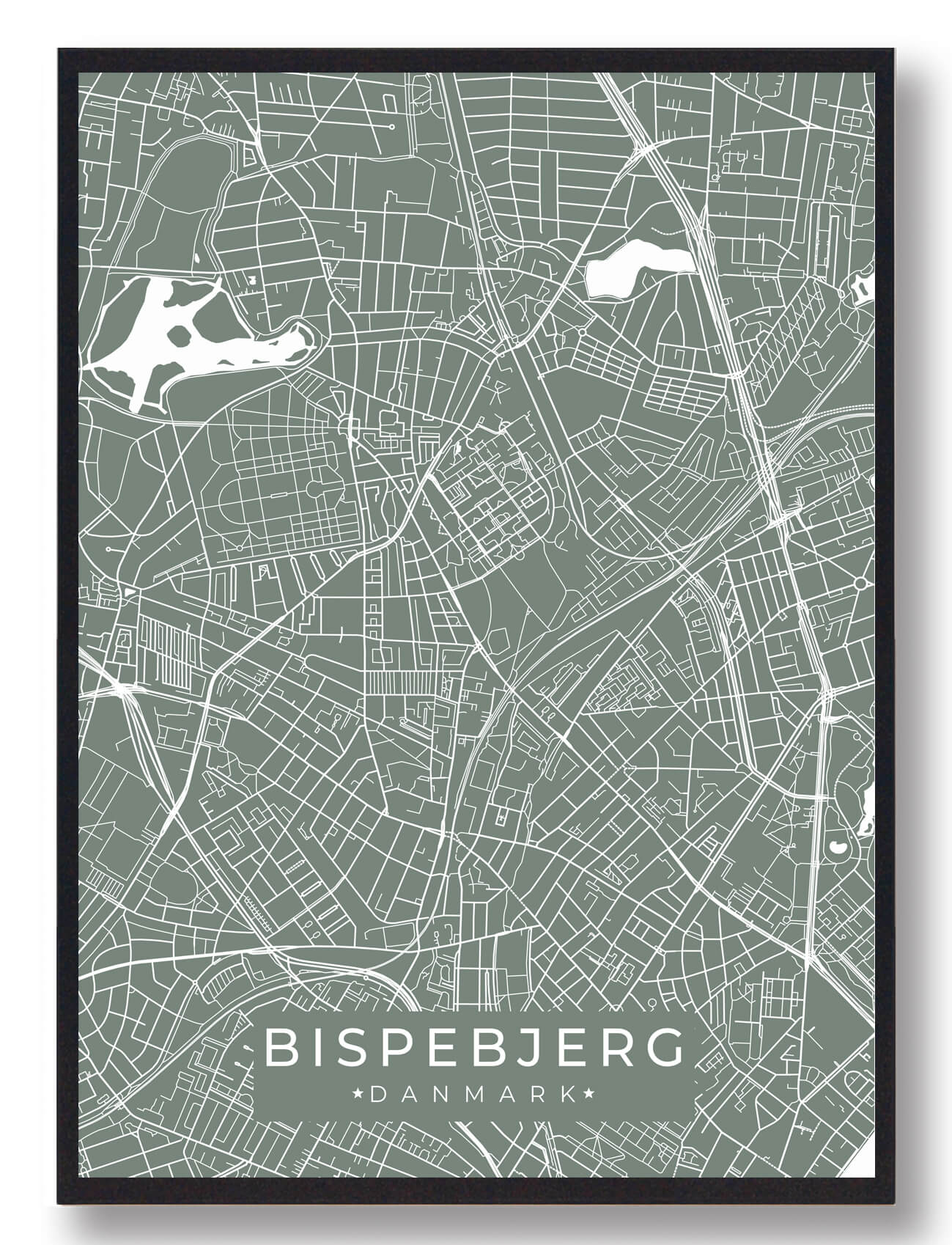 Bispebjerg Plakat - Grøn Udsalg hos Plakatdyr.dk