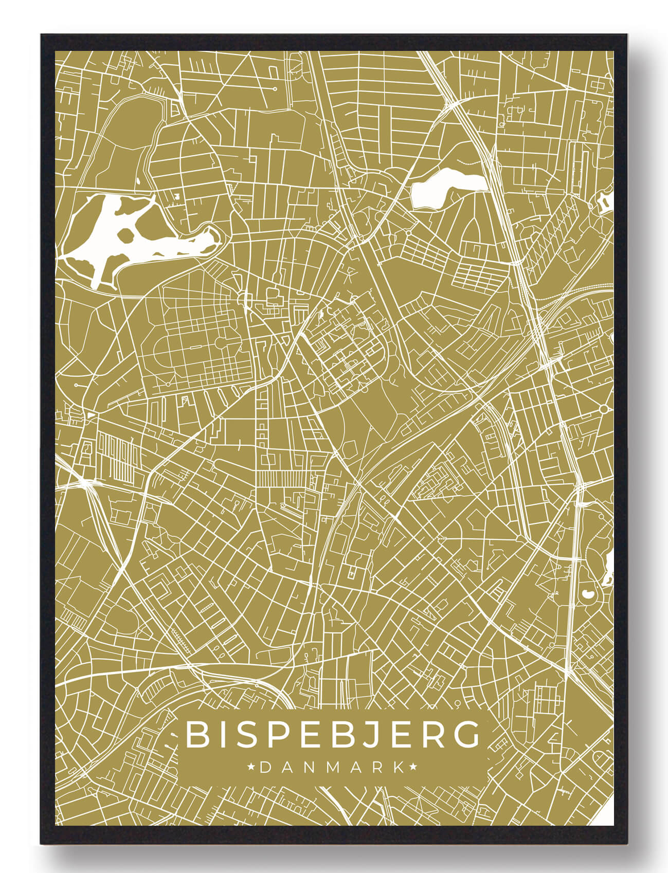 Bispebjerg Plakat - Gule Nuancer af København