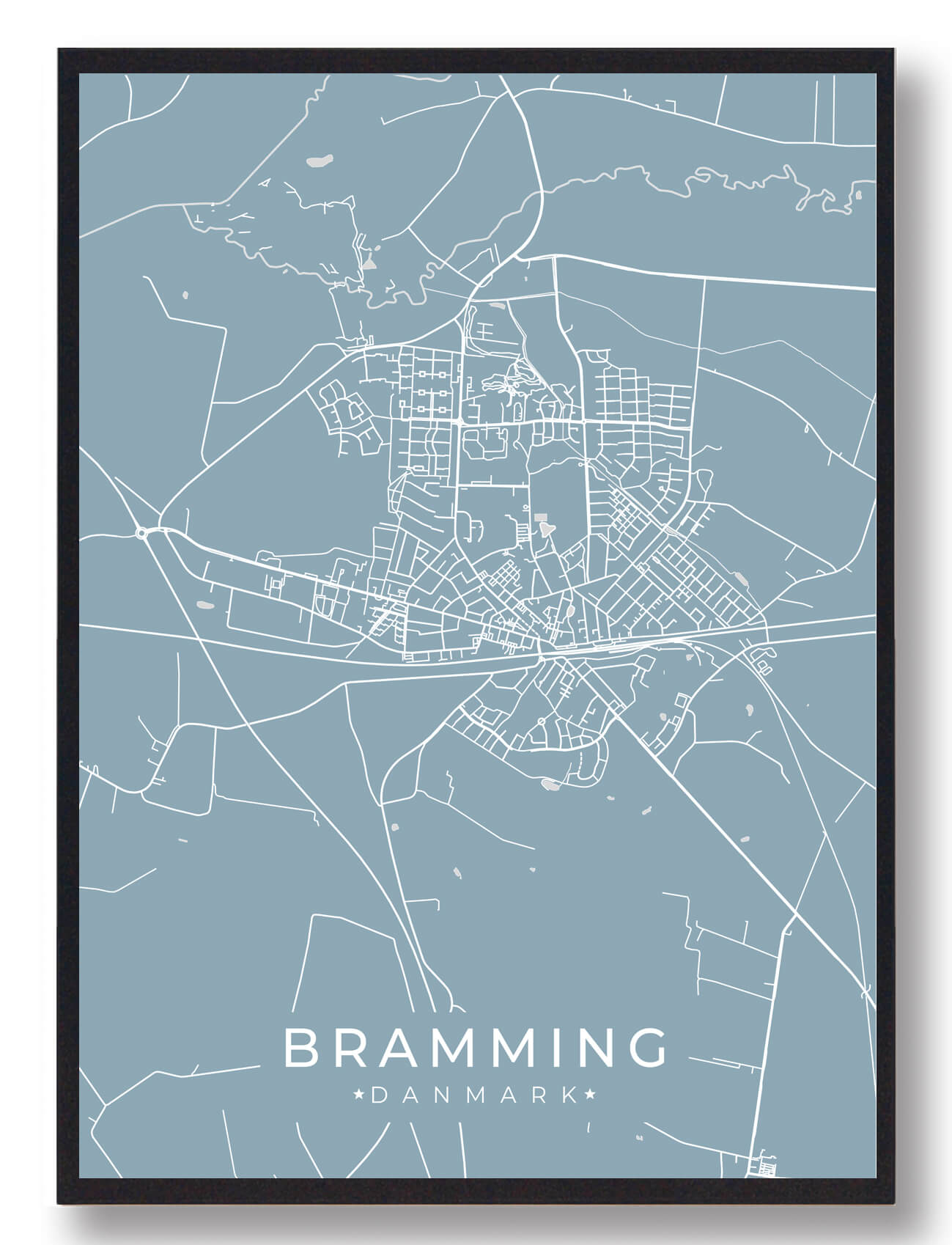 Bramming Plakat i Lyseblå - Pynt dit hjem med stil