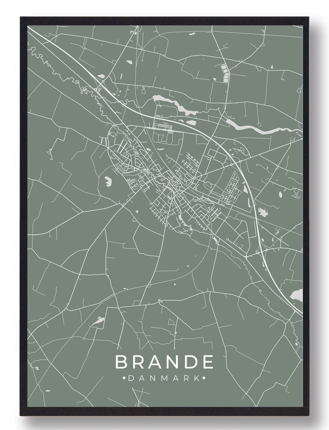 Brande Plakat i Grøn - Unik Dekoration til Dit Hjem