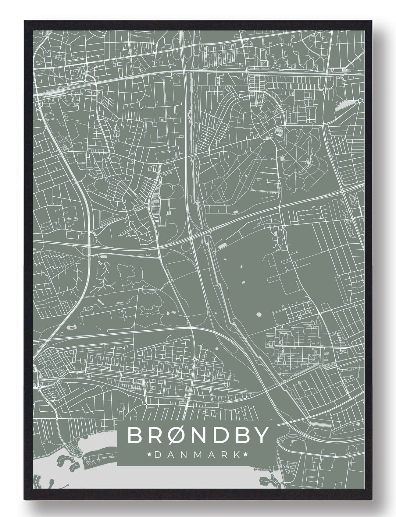 Brøndby Plakat i Grøn – Ikonisk Fodboldklub Design
