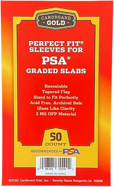 Cardboard Gold Perfect Fit Lommer til PSA Graderede Kort
