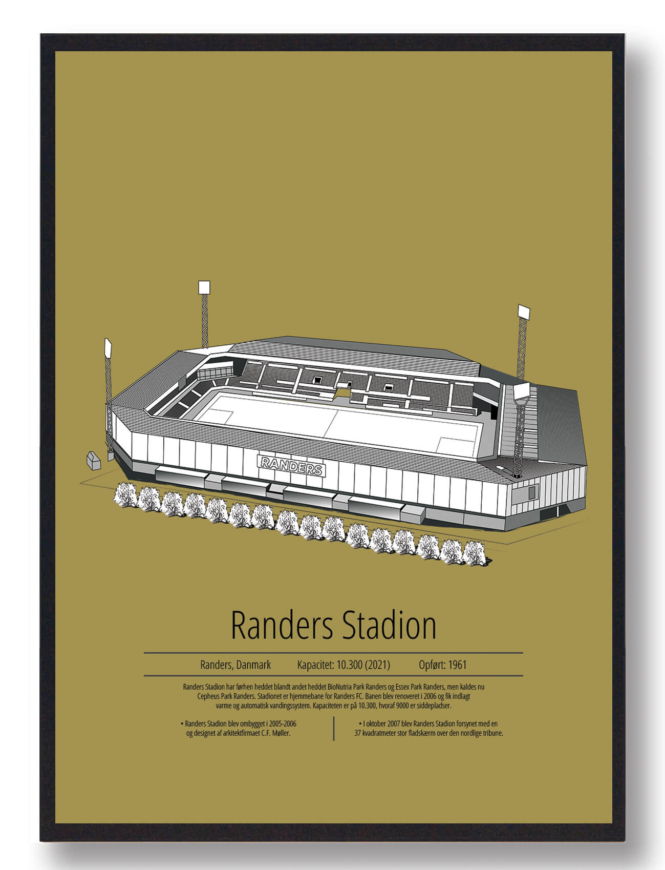 Randers FC Plakat - Cepheus Park i Gul