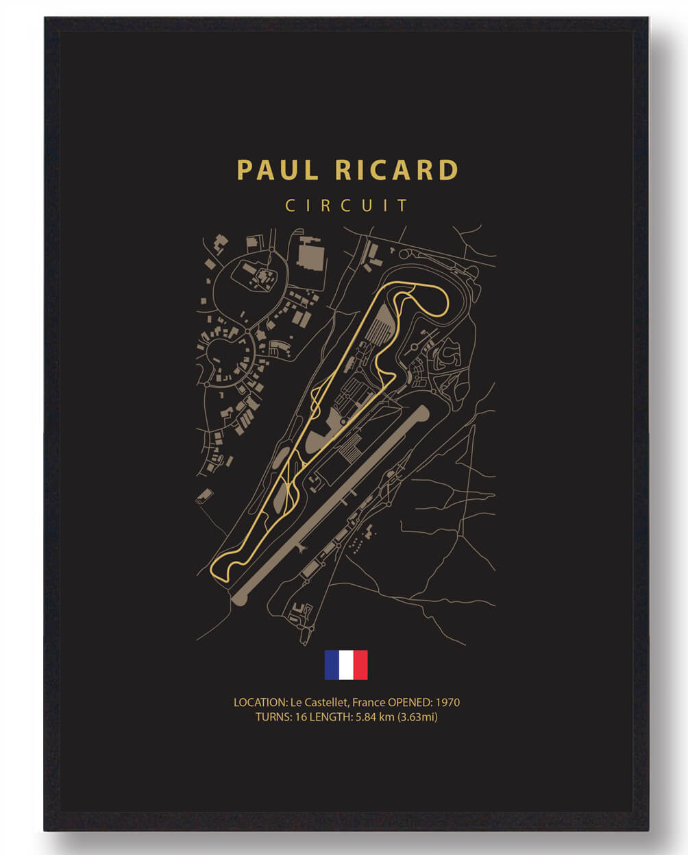 Circuit Paul Ricard Formel 1 Plakat – Fantastisk Tilbud!