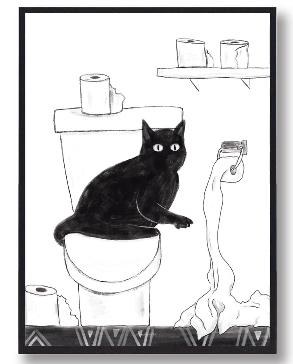 Katteplakat: Det Var Ikke Mig - Sjov Kunst til Dit Hjem