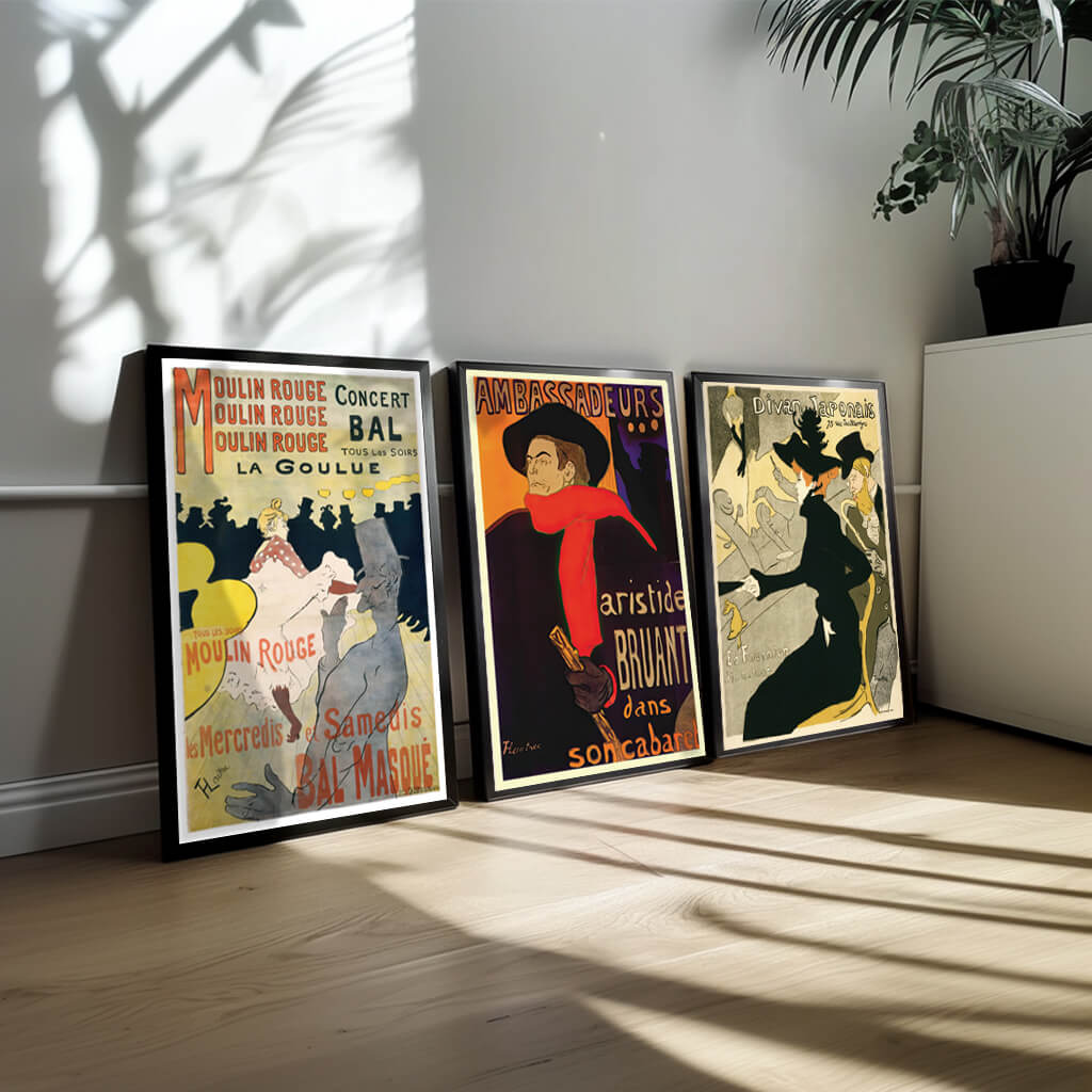 Trio Plakatsæt: Franske Plakater med Parisisk Charme