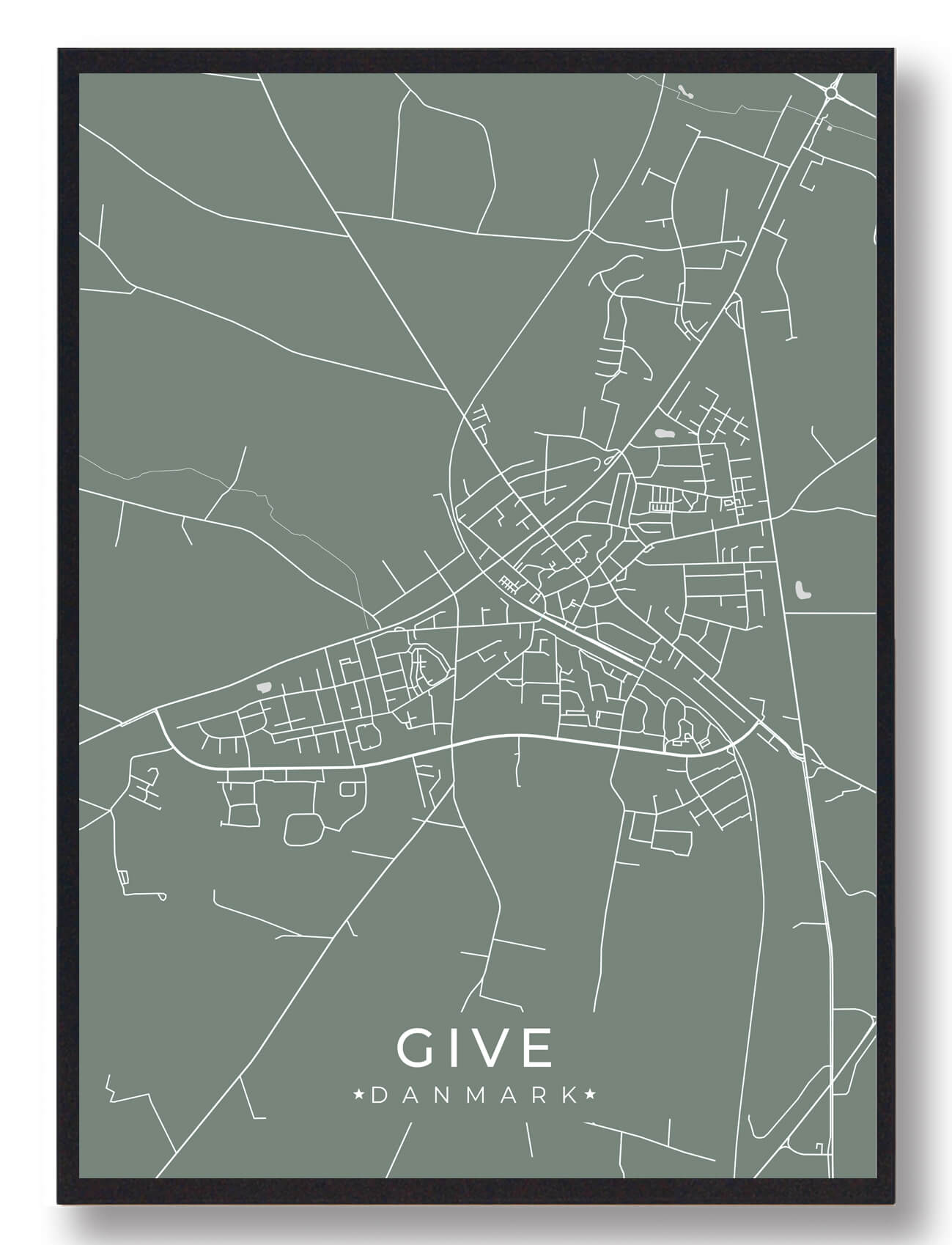 Give Plakat Grøn – Smuk Kunst til Dit Hjem på Udsalg!