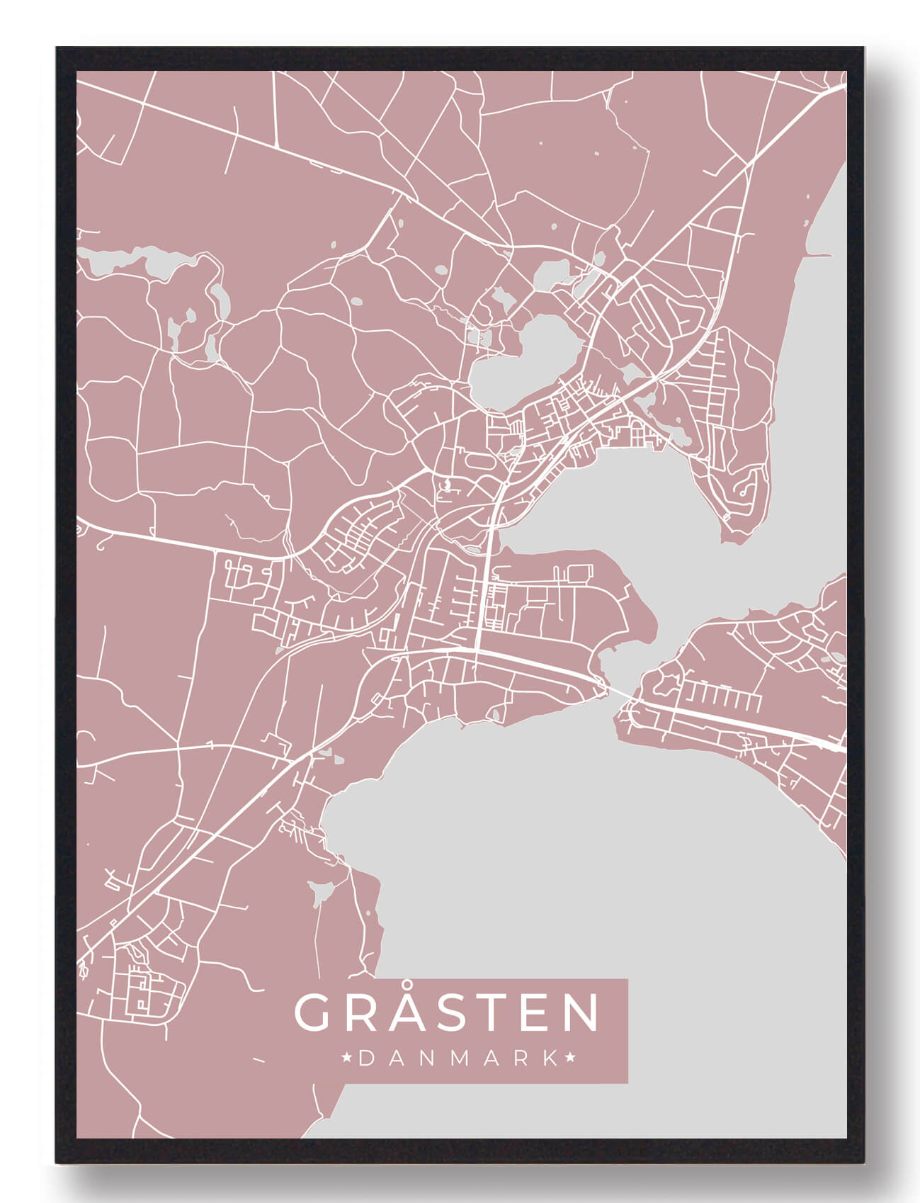 Gråsten Plakat - Rosa til hjemmet med personlig charme