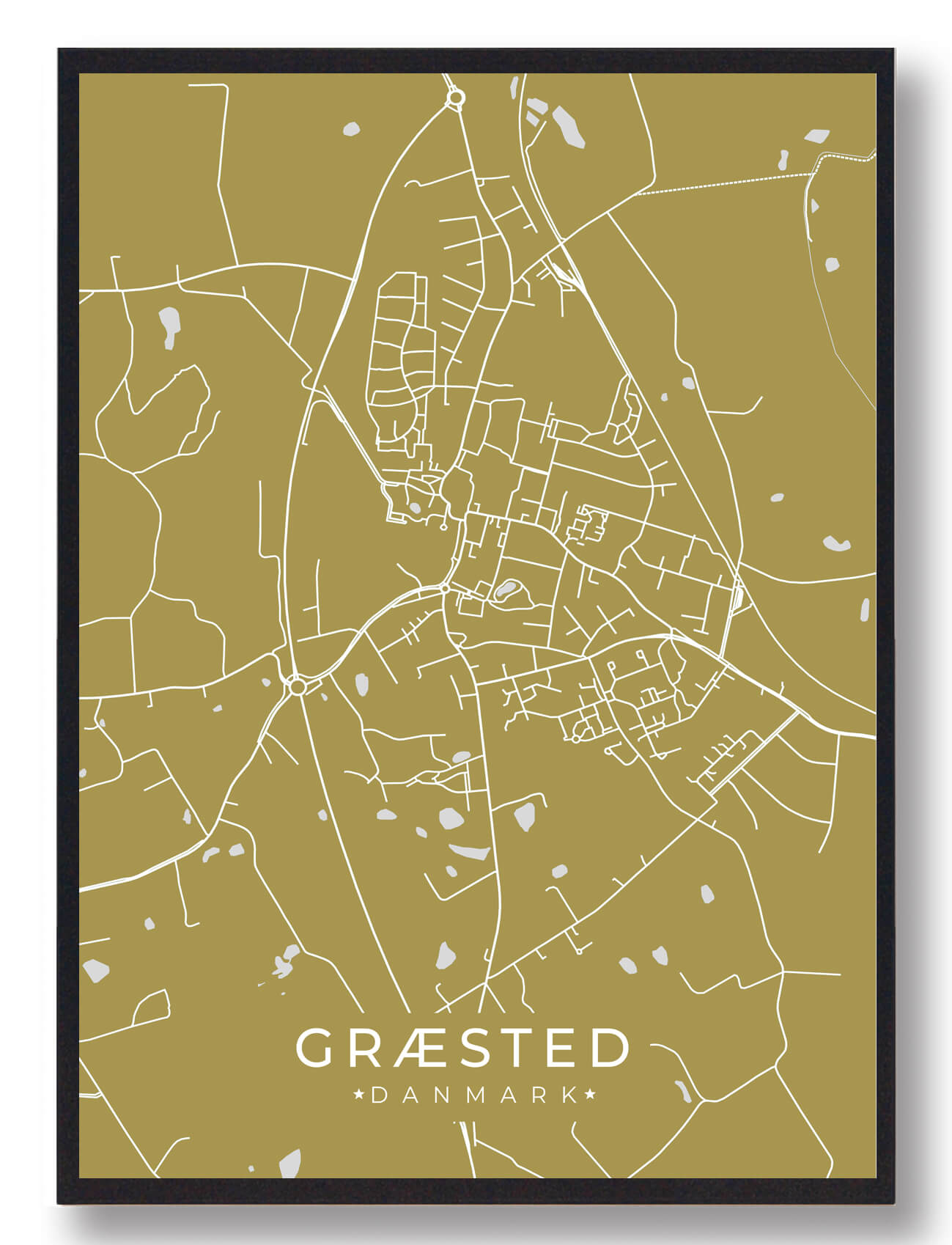 Græsted Plakat - Smuk Gul Dekoration på Tilbud!