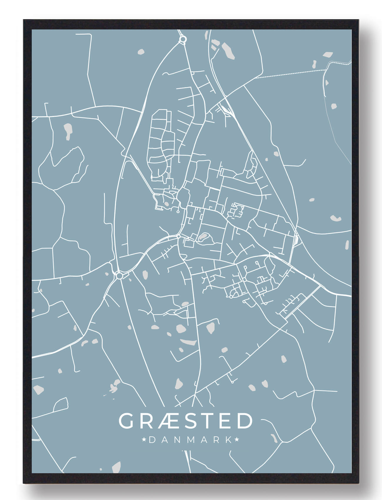 Græsted Plakat - Lyseblå til Fantastisk Tilbud!