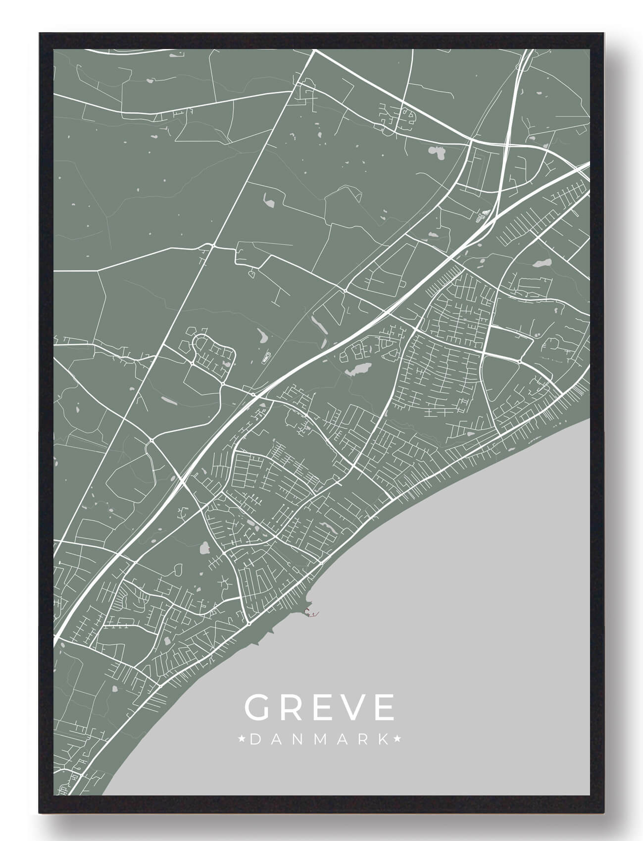 Greve Plakat - Grøn fra Plakatdyr.dk - Fantastisk Tilbud!